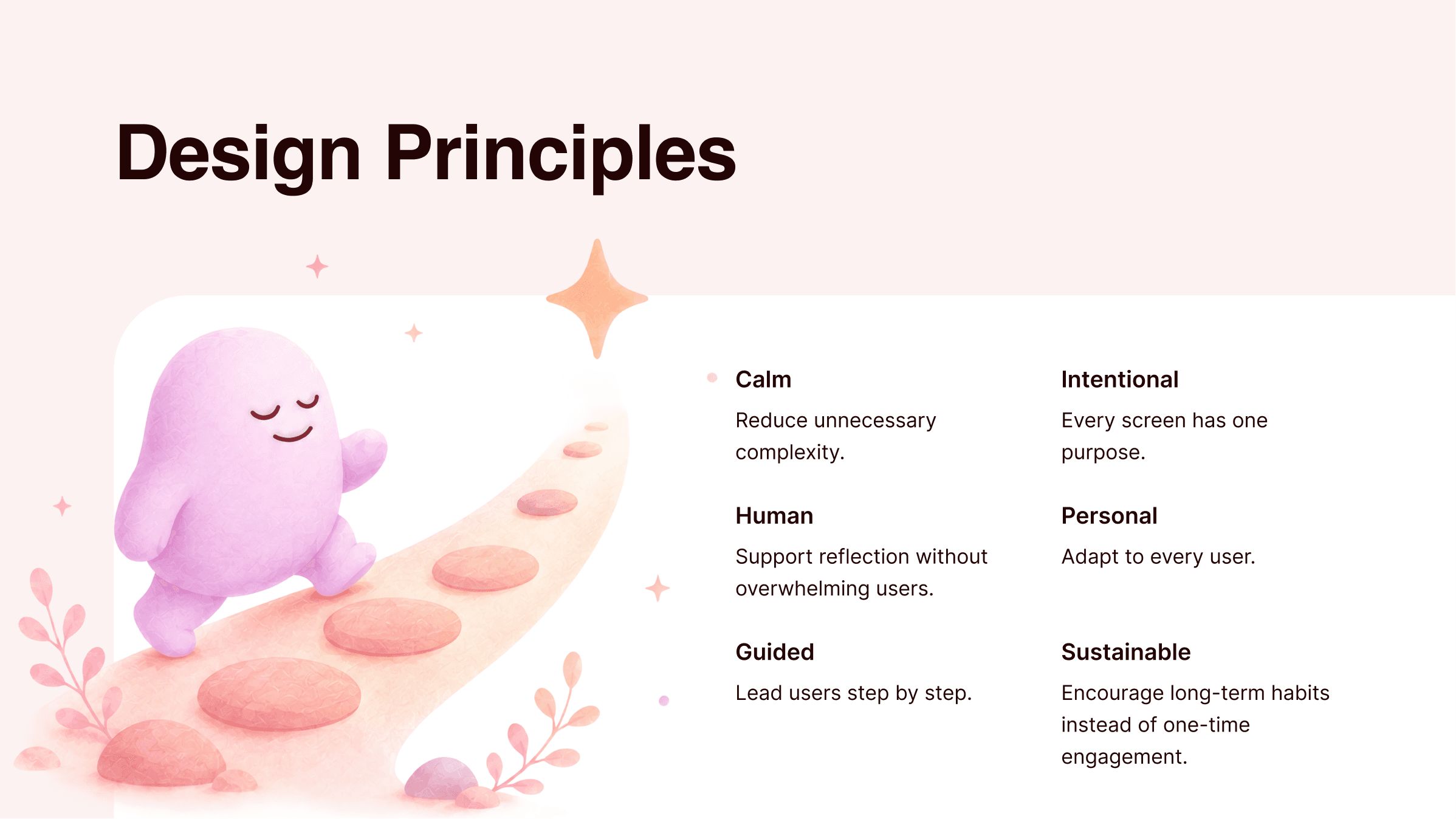 Design principles guiding the proposal