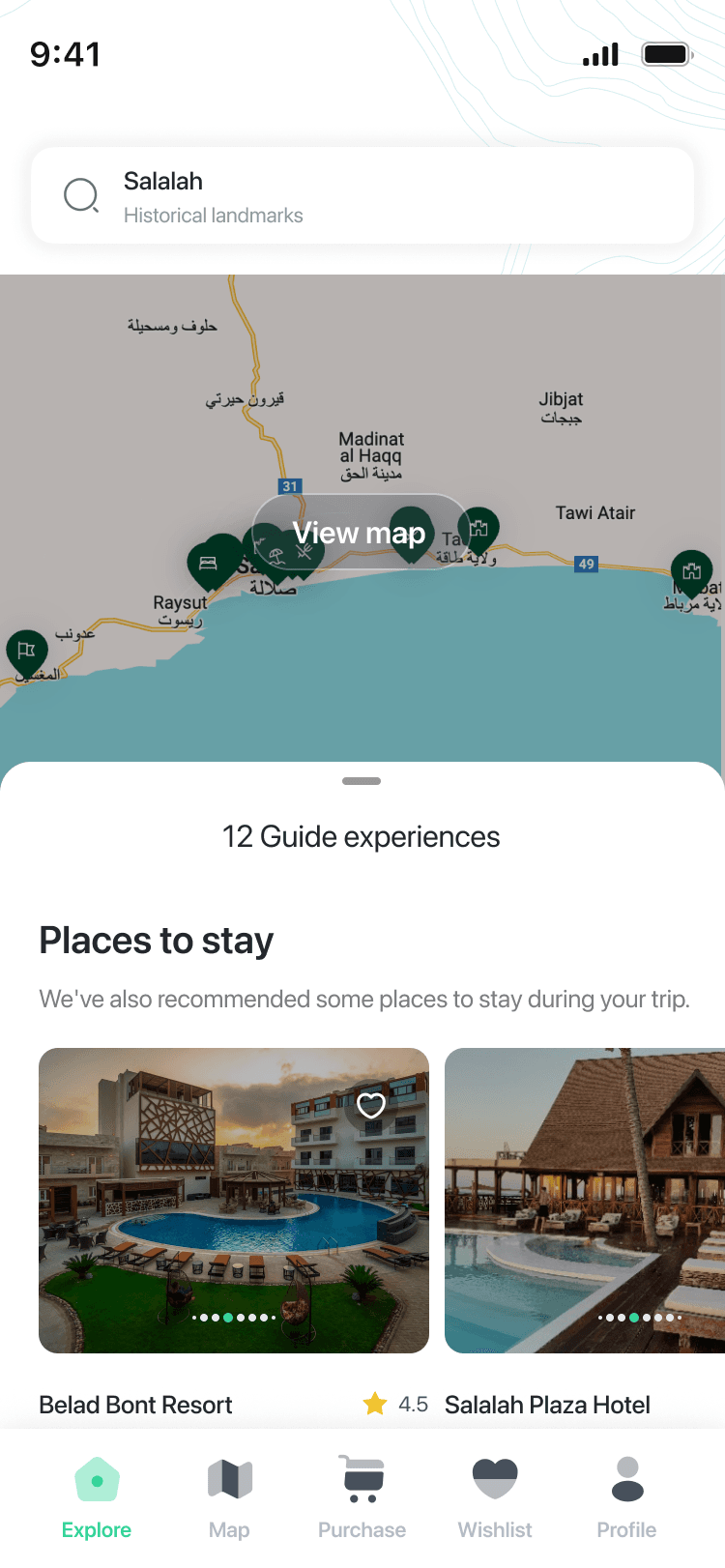 ViaKonnect search results screen